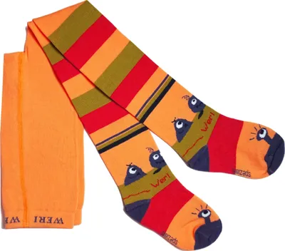 Produktbild von Kinderstrumpfhosen aus Baumwolle UFO Orange Größe 98-104
