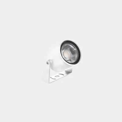 Produktbild von LedsC4 Außen-LED-Strahler 58mm, 459 Lumen, 2700K, Aluminium und Glas, Transparentes Weißes Finish, Effiziente und Moderne Beleuchtung für Gärten und Terrassen