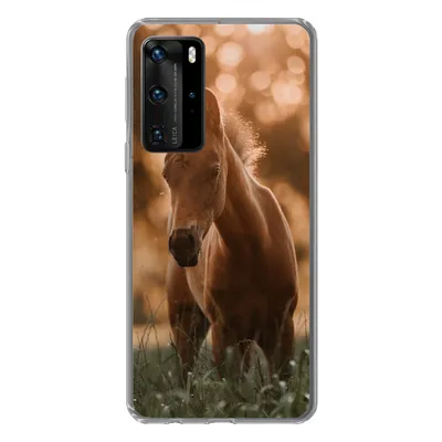 Produktbild von MuchoWow® Handyhülle Schutzhülle Hülle für Huawei P40 Pro Pferd - Licht - Landschaft Silikon Softcase Handy Hülle - Schutz
