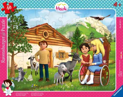 Produktbild von Clara besucht Heidi in den Bergen - Rahmenpuzzle 40 Teile