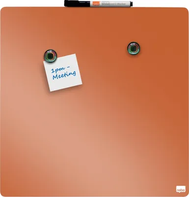 Produktbild von nobo Weißwandtafel quadratisch (B)360 x (H)360 mm orange