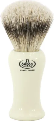 Immagine prodotto di Omega pennello da barba spennato in pelo di tasso Pure Badger 6619 con manico in resina