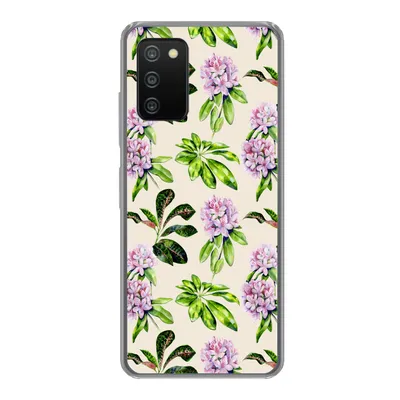 Produktbild von MuchoWow® Handyhülle Schutzhülle Hülle für Samsung Galaxy A03s Hortensien - Pflanzen - Muster Silikon Softcase Handy Hülle - Schutz