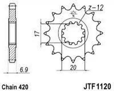 Obrázok produktu pre Esjot Ritzel 420 13Z Standard