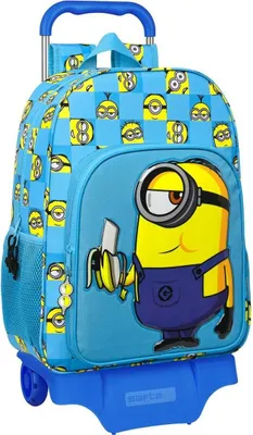 Obrázek produktu pro Školní batoh na kolečkách Minions Minionstatic Blue (33 x 42 x 14 cm)