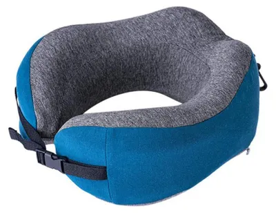 Image de Coussin de voyage en mousse à mémoire de forme en forme de U pour le soutien du cou