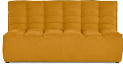 Image de Lisa Design Ellie - canapé 2 places en velours texturé , Jaune
