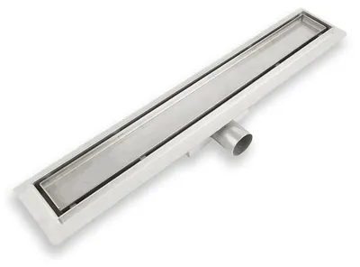 Douchegoot 90 cm RVS betegelbaar, mit Siphon und Haarsieb
