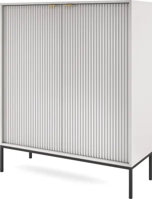 Obrázek produktu pro Nábytek24 Skříň Nova NVK104 Vysoká komoda Komoda dvoudveřová Skříň do obývacího pokoje šedá