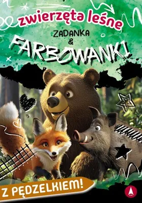 Obrázok produktu pre Zwierzęta Leśne Zadanka i Farbowanki - Książeczka edukacyjna dla dzieci
