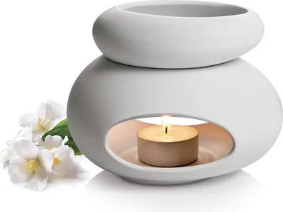 Zdjęcie produktu dla LAMPKA ZAPACHOWA Pachnący czajniczek CERAMICZNY Olejek zapachowy Lampa zapachowa DECO zapach do pokoju TESCOMA
