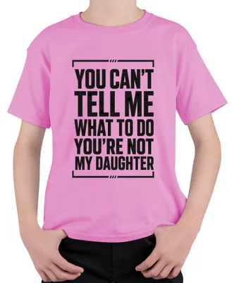 Immagine prodotto di "Non puoi dirmi cosa fare. Non sei il mio capo." Maglietta per bambini, sarcasmo, rosa, taglia 104