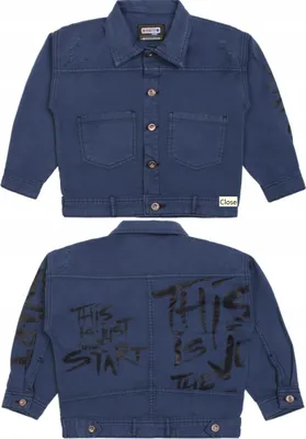 Produktbild von Katana Jeansjacke - Größe 128 - Dunkelblau - Modische Jacke Für Jungen - Funktionale Taschen
