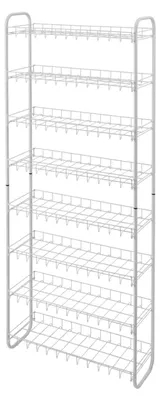 Produktbild von Schuhregal, 8 Etagen, Metall, Silber, 23 x 64 x 165 cm
