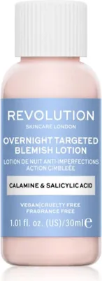 Zdjęcie produktu dla Revolution skincare OVERNIGHT TARGETED BLEMISH LOTION kalamina i kwas salicylowy 30 ml