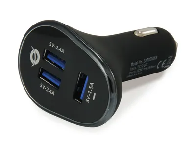 Produktbild von Conceptronic CARDEN06B 3-Port 31.5W USB-KFZ-Ladegerät