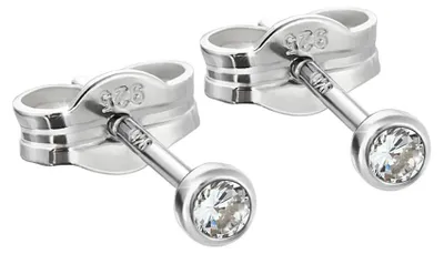 Produktbild von NKlaus Ohrstecker Zirkonia 925er Sterlingsilber für Damen, 2,5mm
