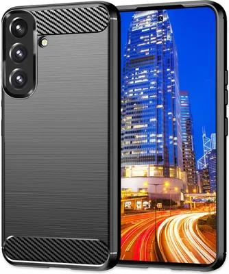 Produktbild von NALIA Carbon-Style Silikonhülle für Samsung Galaxy S24 Plus Hülle, Matt-Schwarze Schutzhülle mit Kohlefaser-Struktur
