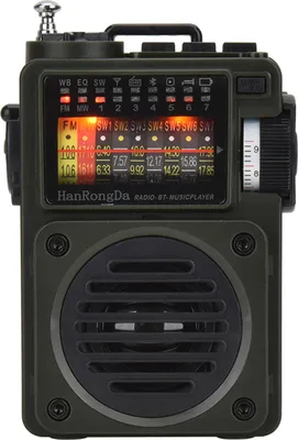 Obrázok produktu pre HRD-700 Prenosný multimediálny prehrávač hudby, rádio s celopásmovým príjmom/Bluetooth/podpora prehrávania z TF kariet s anténou, vstavaná batéria s kapacitou 1000 mAh
