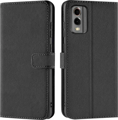 Produktbild von Conie Klapp Tasche für Nokia C32 Kartenfach Rundumschutz Hülle in Schwarz