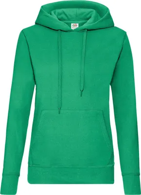 Immagine prodotto di Fruit of the Loom 62-038-0 | Lady-Fit Classic Felpa con cappuccio - Farbe: Verde Kelly - Größe: XL