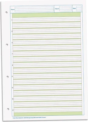 Produktbild von BRUNNEN Kieserblock 02 Lineatur 2 liniert A4 50 Blatt gelocht 1042942