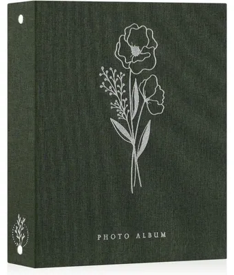 Produktbild von Fotoalbum A4 Leinen Einsteckalbum für 100 Hochformatfotos Grün