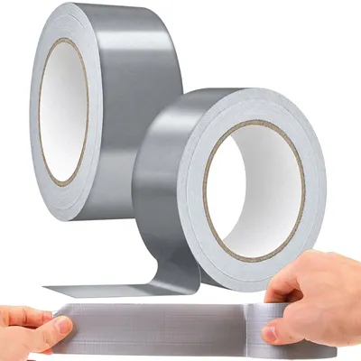 Zdjęcie produktu dla Taśma naprawcza mocna duct tape 48mm 20m srebrna wodoodporna wzmacniana uniwersalna do uszczelniania i napraw