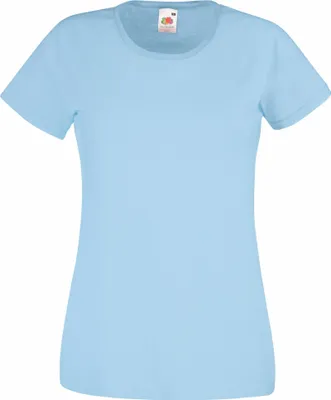 Produktbild von Fruit Of The Loom Lady-Fit Damen T-Shirt BC1354 (L) (Himmelblau)