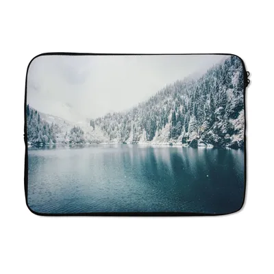 Produktbild von MuchoWow® Laptop Hülle 14 ZollWinter - Wasser - Schnee Laptoptasche - Laptoptasche - Stoßsicher - Schutzhaube