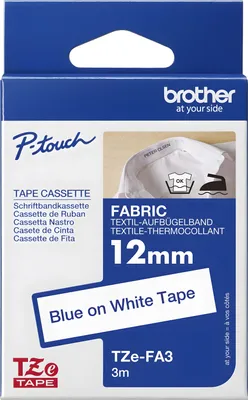 Immagine prodotto di Cartuccia nastro Brother 12 mm bianco/blu TZEFA3