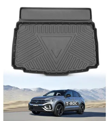 Immagine prodotto di Tappetino per il vano bagagli inferiore in TPE per VW T-ROC dal 2018 al 2025, con bordo rialzato, antiscivolo e impermeabile