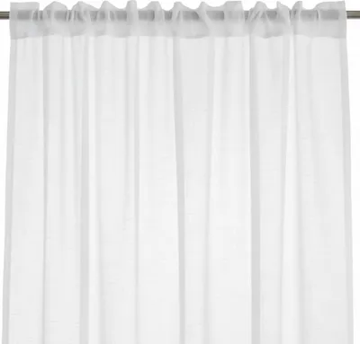 Image de Rideau plissé en voile blanc semi-transparent ASOVA 140x280 cm