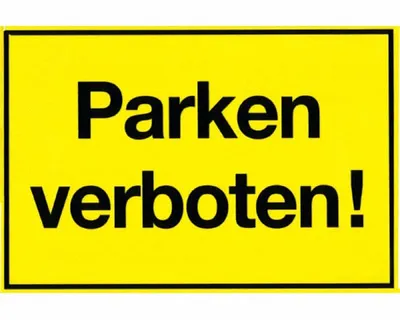 Produktbild von 1x Gebotsschild gelb *Parken verboten*