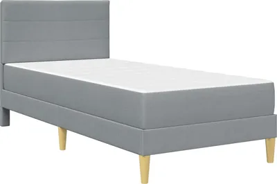 Produktbild von vidaXL Bettrahmen Hellgrau 100 x 200 cm Polyester