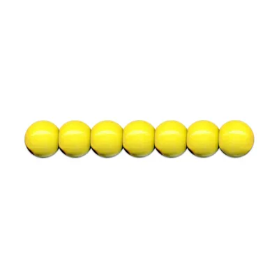 Produktbild von Holzperlen D: 8 mm gelb 85 Stück, mit Lochbohrung