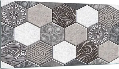 Produktbild von Herdabdeckplatte Glaskeramikkochfeld-Abdeckung Spritzschutz Glas 90x52 Mosaik