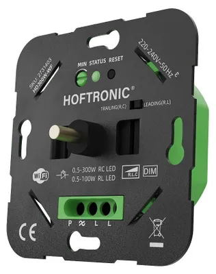 Produktbild von HOFTRONIC WLAN LED-Drehdimmer 0,5-300W Phasenanschnitt und -abschnitt