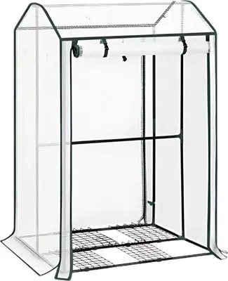 Produktbild von Foliengewächshaus 100x83x150 cm – Winterbeständig – PE-Folie 135 g/m² – Kalthaus – Tomatenhaus & Kletterpflanzen-Kasten – Weiß