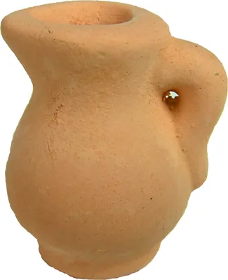 Produktbild von Miniatur Krug aus rotem Ton. Größe 3 cm. Für Weihnachtskrippen