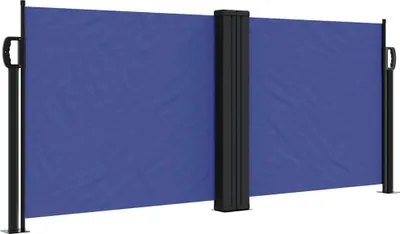 Imagen del producto de vidaXL. Toldo lateral extensible, color azul, 100 x 1000 cm