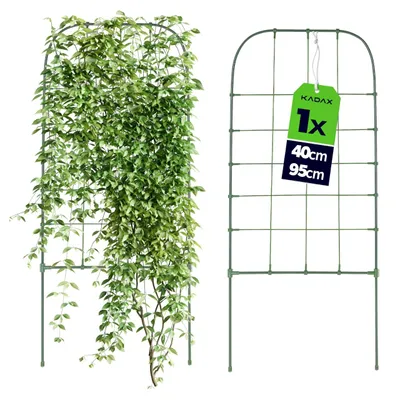 Image de Treillis KADAX 40 x 95 cm, support pour plantes grimpantes telles que les concombres et les tomates, tuteur en métal revêtu, treillis pour serre