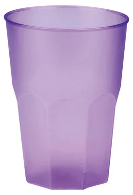 Produktbild von 6 Mehrweggläser Cocktailglas Wasserglas Transparent gefrostet lila 420 ml