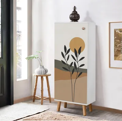 Obrázek produktu pro Skye Decor, Vegas - B 956, skříňka na boty, bílá, 100 % MELAMÍNEM POVLÁKNĚNÁ DESKA, 50 x 38 x 135 cm