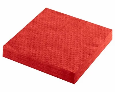 Produktbild von 1000x Servietten Prägeservietten 1-lagig 33 x 33 cm rot