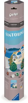 Image de Ravensburger CreArt - Peinture par numéros 23906 - Santorin aux couleurs vives - à partir de 12 ans - Peinture sur toile 23906
