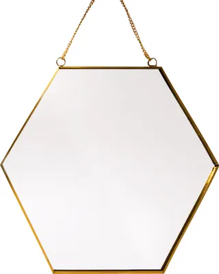 Immagine prodotto di QUVIO Specchio esagonale largo - Oro