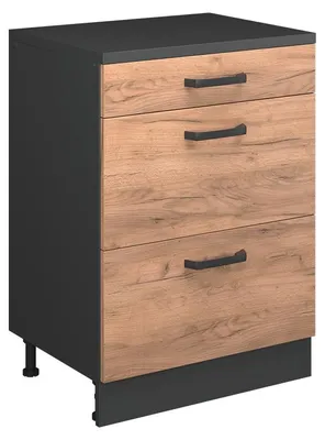 Obrázek produktu pro Skříň do podkroví Vicco Rion Zlatý mocný dub 60 x 81.6 cm bez šikminy se 2 zásuvkami, Model 60756