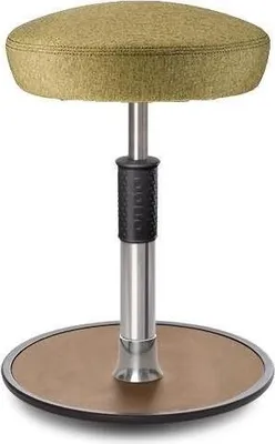 Produktbild von Sitz- Stehhocker Free Regular Hutsitz Camira Rivet Senfgelb Chrom /Natur.