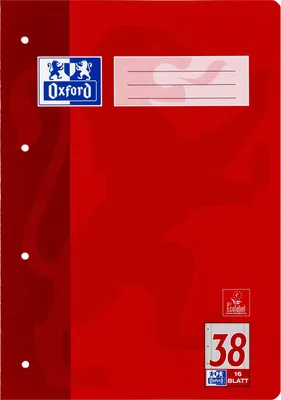 Obrázok produktu pre Oxford 100050318 Časopis A4 / 16 listov Pravítko 38